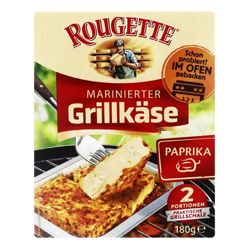 Сир 55% м'який маринований з паприкою Grillkase Rougette к/у 2х90г
