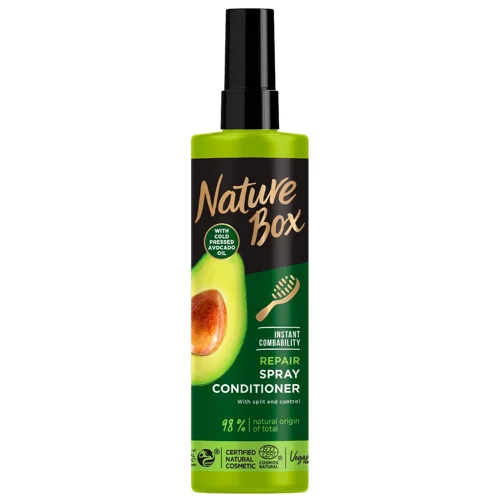 Експрес-кондиціонер Nature Box для відновлення волосся та проти посічених кінчиків з олією авокадо холодного віджиму 200мл
