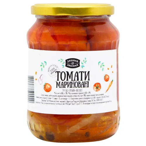 Томати Забіяка мариновані 680г