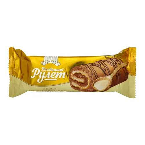 Рулет Roshen Бісквітний зі смаком згущеного молока 200г х11