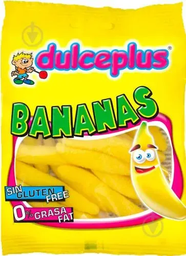 Цукерки Dulceplus Банани жувальні без глютену 100г