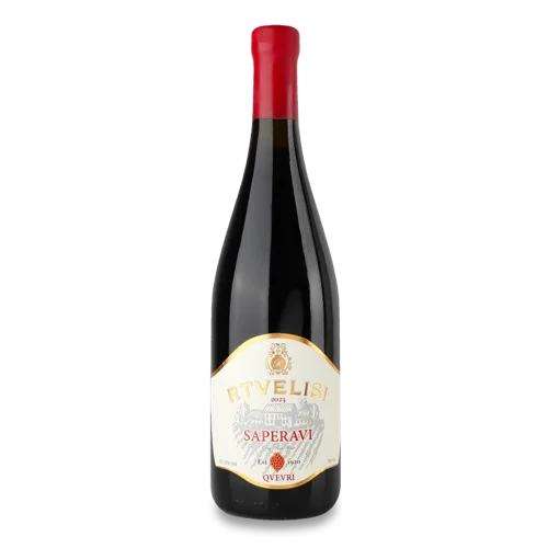 Вино Червоне Сухе Сапераві 0.75л 13% Квеврі Rtvelisi пл