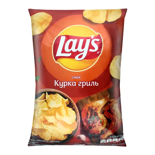Чіпси картопляні зі смаком курки гриль Lays м/у 133г