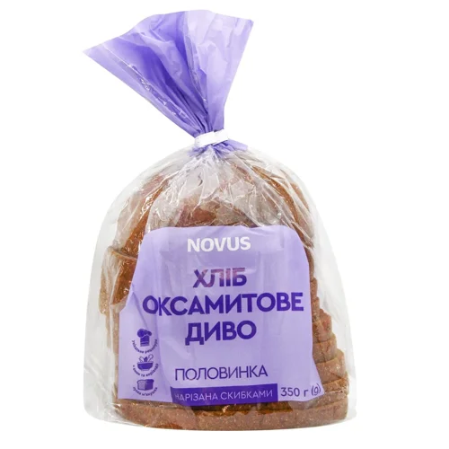 Хліб Novus Оксамитове диво нарізаний 350г