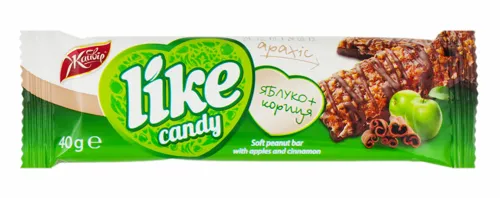Батончик Яблуко+кориця Like Жайвір м/у 40г