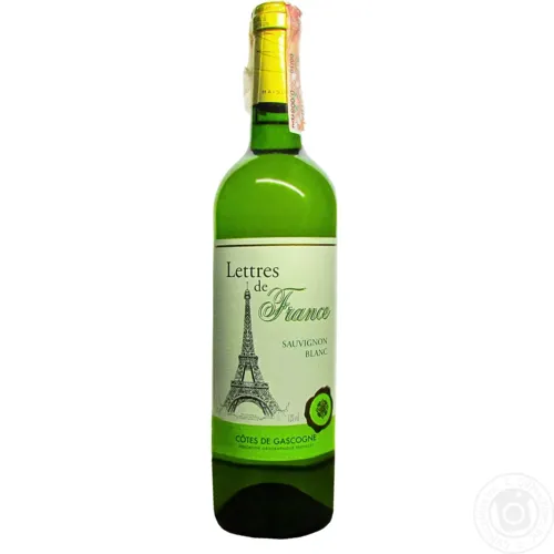 Вино Lettres de France Sauvignon Blanc біле сухе 12% 0,75л