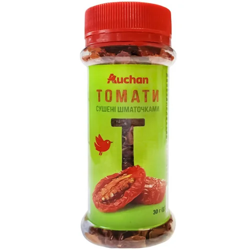 Томати Auchan сушені шматочками 30г
