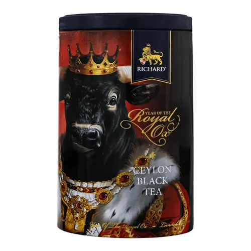 Чай чорний цейлонський байховий Royal Ox Richard з залізної банки 80г