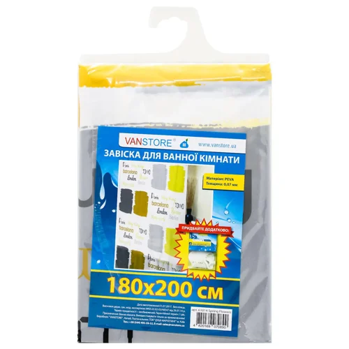 Завіска для ванної Vanstore Spring Flowers 61014 180х200см