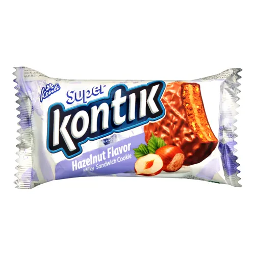 Печиво-сендвіч зі смаком фундука молочний Супер-Контік Konti м/у 100г