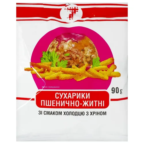 Сухарики Семерка пшеничні зі смаком холодцю з хріном 90г
