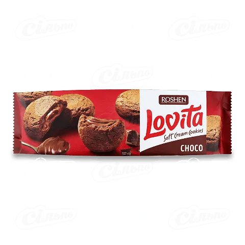 Печиво здобне «Choco Soft Cream Cookies Lovita» 127г