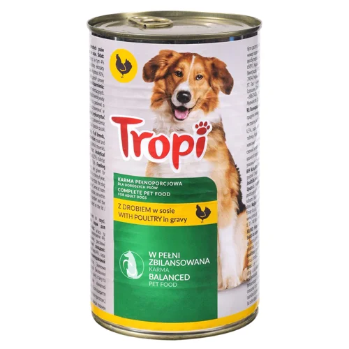 Корм вологий Tropi з птицею для собак 1250г