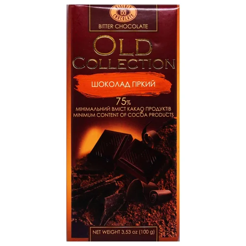 Шоколад Бісквіт-Шоколад Оld Collection гіркий 75% 100г