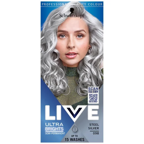 Фарба для волосся Live Ultra Brights 98 Срібний металік