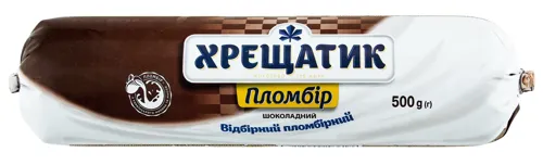 Морозиво 12% шоколадне пломбір Хрещатик м/у 500г