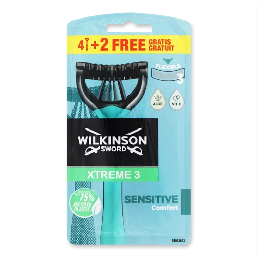 Бритва Одноразова Sensitive Comfort Xtreme3 Wilkinson Sword, 6 шт