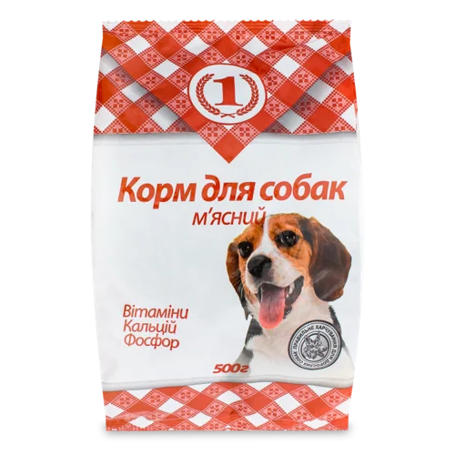 Корм Сухий М'ясний Для Собак, В/ґ, 500г