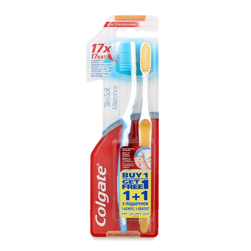 Зубна Щітка М'яка Шелкові Нитки Colgate 2шт, в/ґ