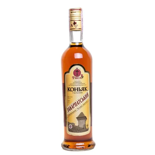 Коньяк Тиса Закарпатський 4 роки витримки 40%, 0,5л