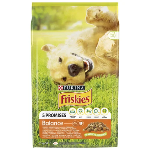 Корм сухий Friskies Balance з куркою, яловичиною та овочами для собак 10кг