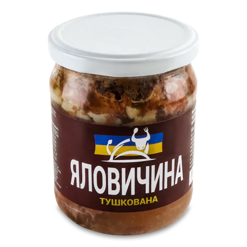 М'ясні Консерви Яловичина Тушкована, з/б, 400г