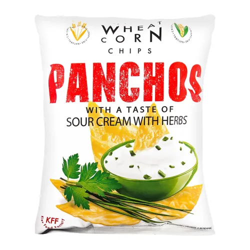 Чіпси пшенично-кукурудзяні зі смаком сметани з зеленню Panchos м/у 82г