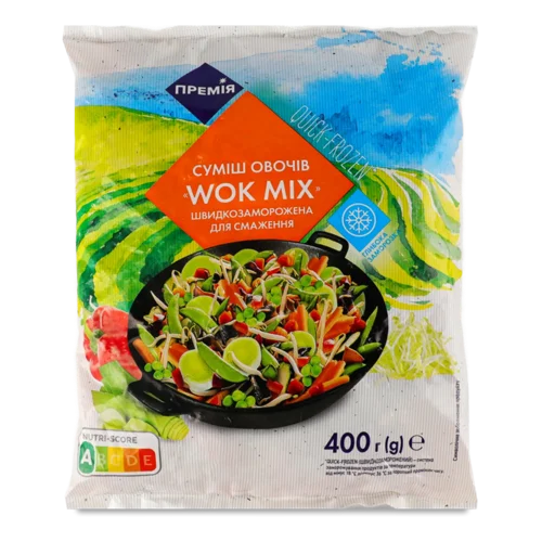 Суміш овочів «Премія»® Wok Mix швидкозаморожена для смаження