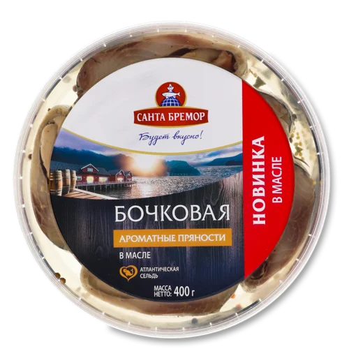 Оселедець Атлантичний В Олії, Бочковий, Ароматні Прянощі, н/к, 400г