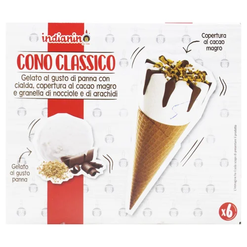 Морозиво Gelato d'Italia Indian ріжок класичний 6шт*70г