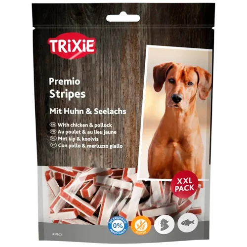 Ласощі для собак Trixie Premio Fish Chicken Stripes з куркою та минтаєм 300г