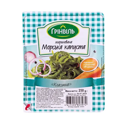 Морська капуста маринована Класична Грінвіль п/у 250г