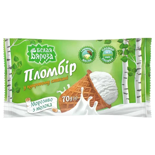 Морозиво Белая Бяроза Пломбір 70г