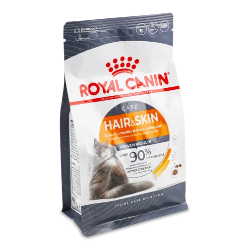 Корм сухий повнораціонний для дорослих котів Hair&Skin Care Royal Canin, в/к, 400 г