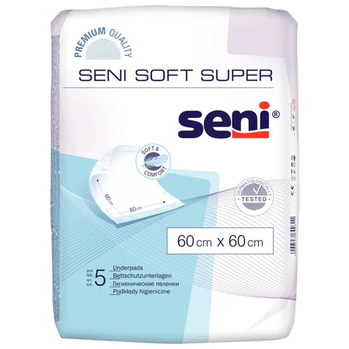 Пелюшки гігієнічні Seni Soft Super 60х60см 5шт