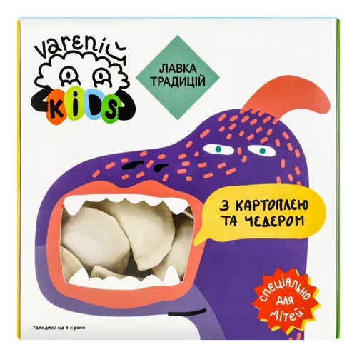Вареники для дітей від 3 років з картоплею та чедером Kids Vareniy, 400г