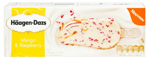 Морозиво з бельгійським та білим шоколадом Mango&Raspberry Haagen-Dazs, 70г