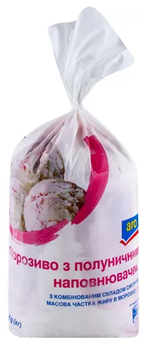Морозиво 10% з ароматом полуниці Aro м/у 1кг