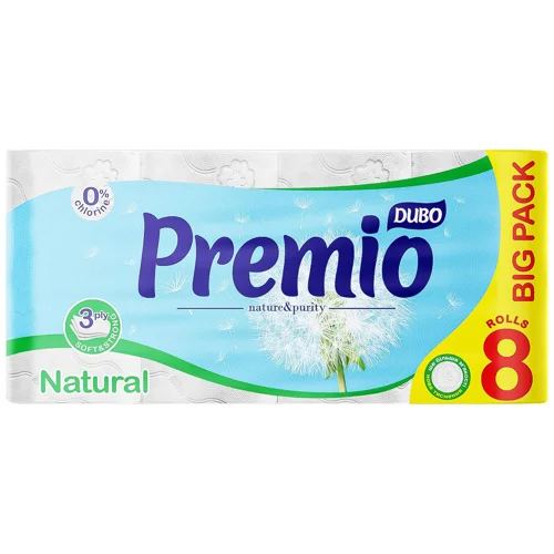 Туалетний папір Диво Premio Natural 3-шаровий 8шт