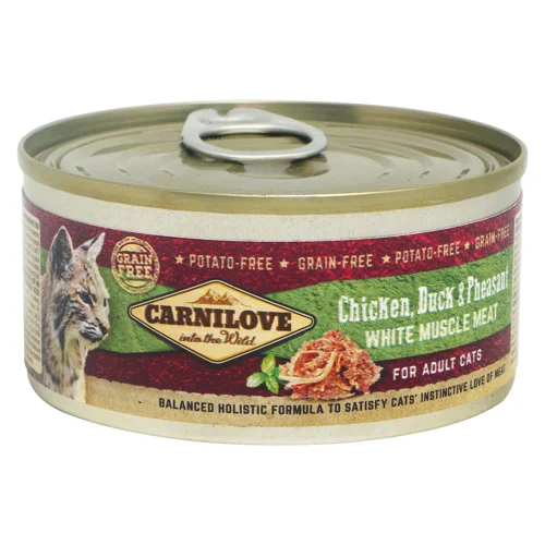 Корм вологий Carnilove з куркою, качкою та фазаном для котів 100г