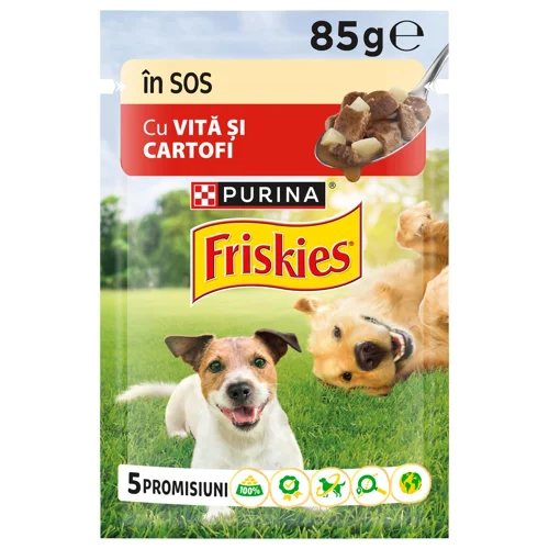 Корм вологий Friskies з яловичиною та картоплею для собак 85г
