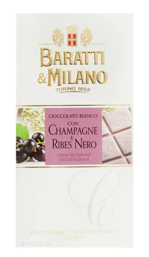 Tavoletta Cioccolato Bianco & Champagne & Ribes Nero