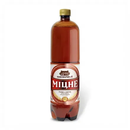 Пиво 1,25л Своя Лінія Пивоварня №1 Міцне світле фільтроване ПЕТ