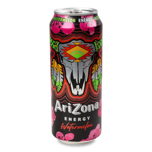 Енергетичний Напій AriZona Energy Watermelon Газований, 0.5л, з/б