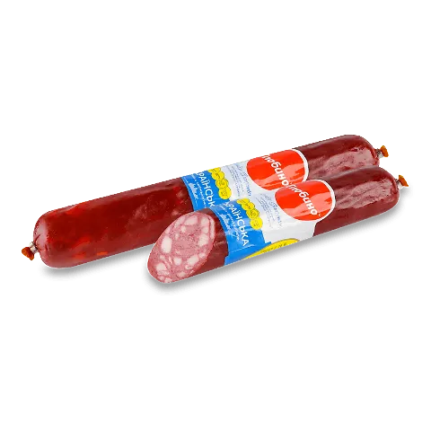 Ковбаса Глобино Українська варено-копчена вищого ґатунку, 460г