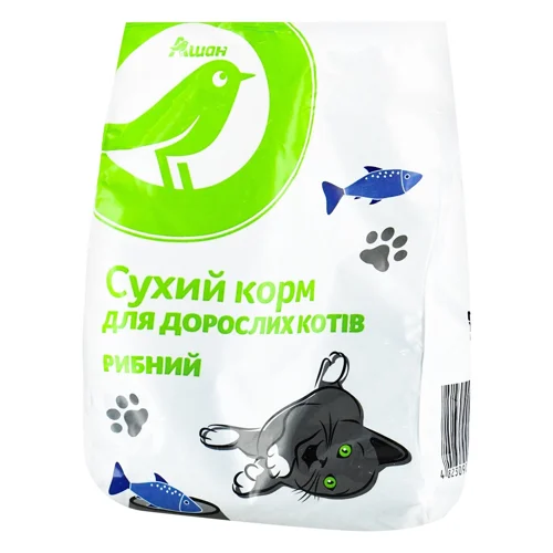 Корм сухий Auchan з рибою для котів 400г