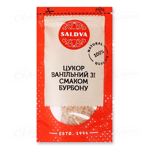 Цукор ванільний «Saldva» зі смаком бурбону, 40г