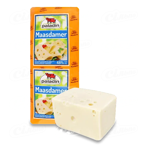 Сир Paladin «Маасдам» 48% з коров'ячого молока, кг