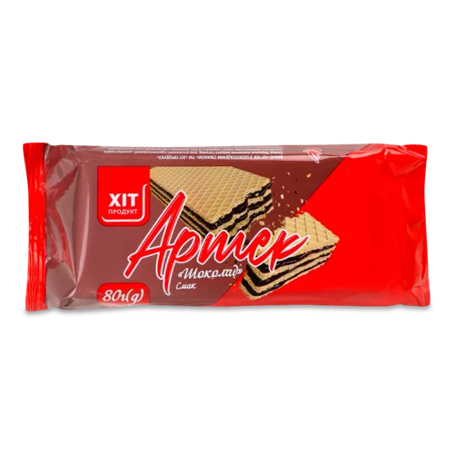 Вафлі Шоколадні В/ґ Артек Хіт Продукт, 80г