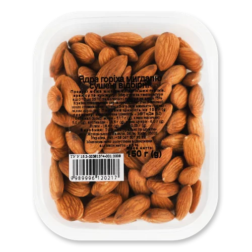 Мигдаль Ядра Горіха Сушені Вищого Ґатунку, п/у 150г